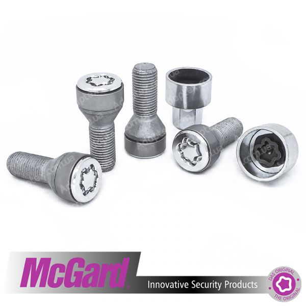 McGard 37279 SL | Болти секретки М12x1.5x26 Конус ключ 17 Кільце, що обертається, 2 ключі (BMW, Daewoo, Fiat, Nissan Qashqai, Opel, Renault, Smart, Suzuki)